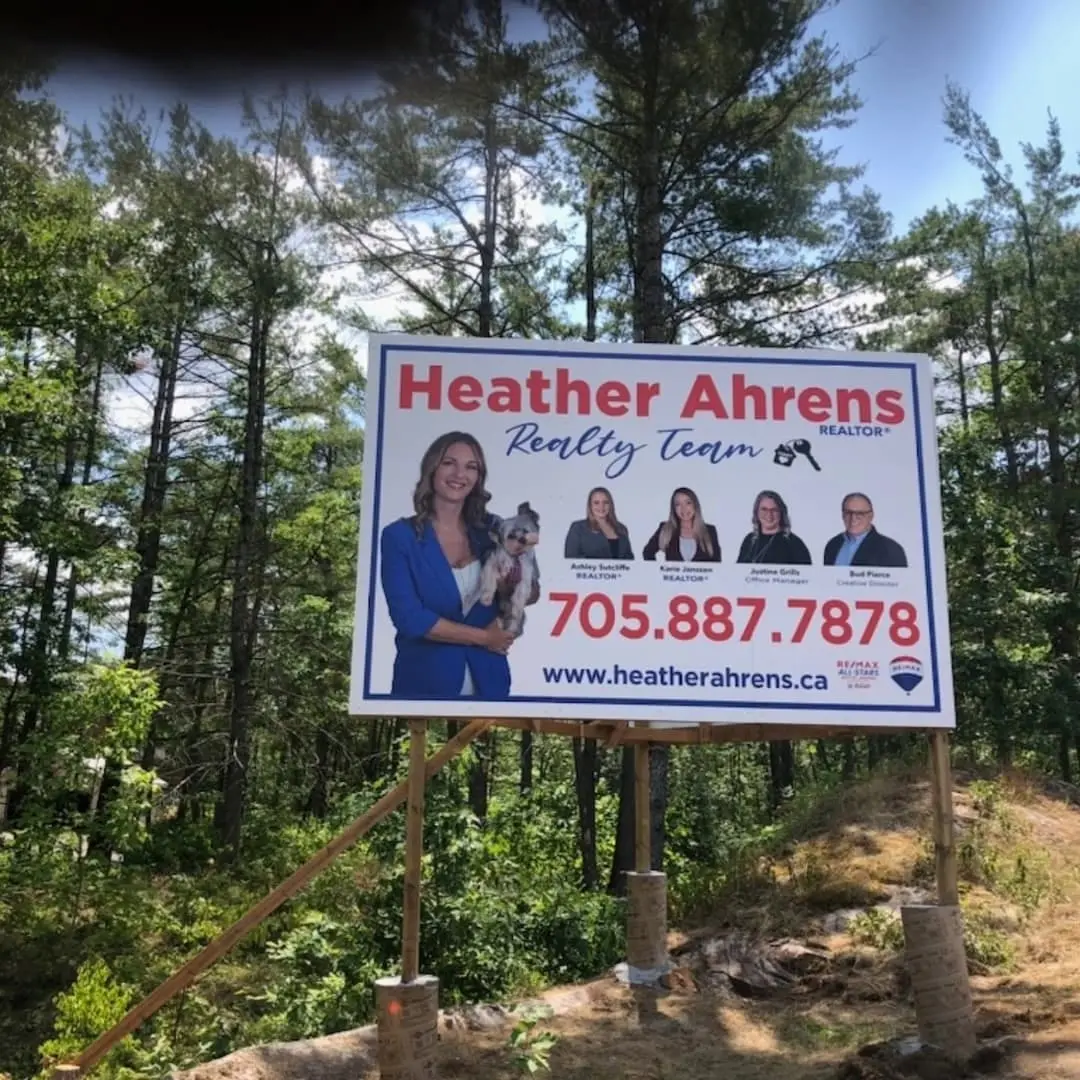 Heather Ahrens Realty Team road sign