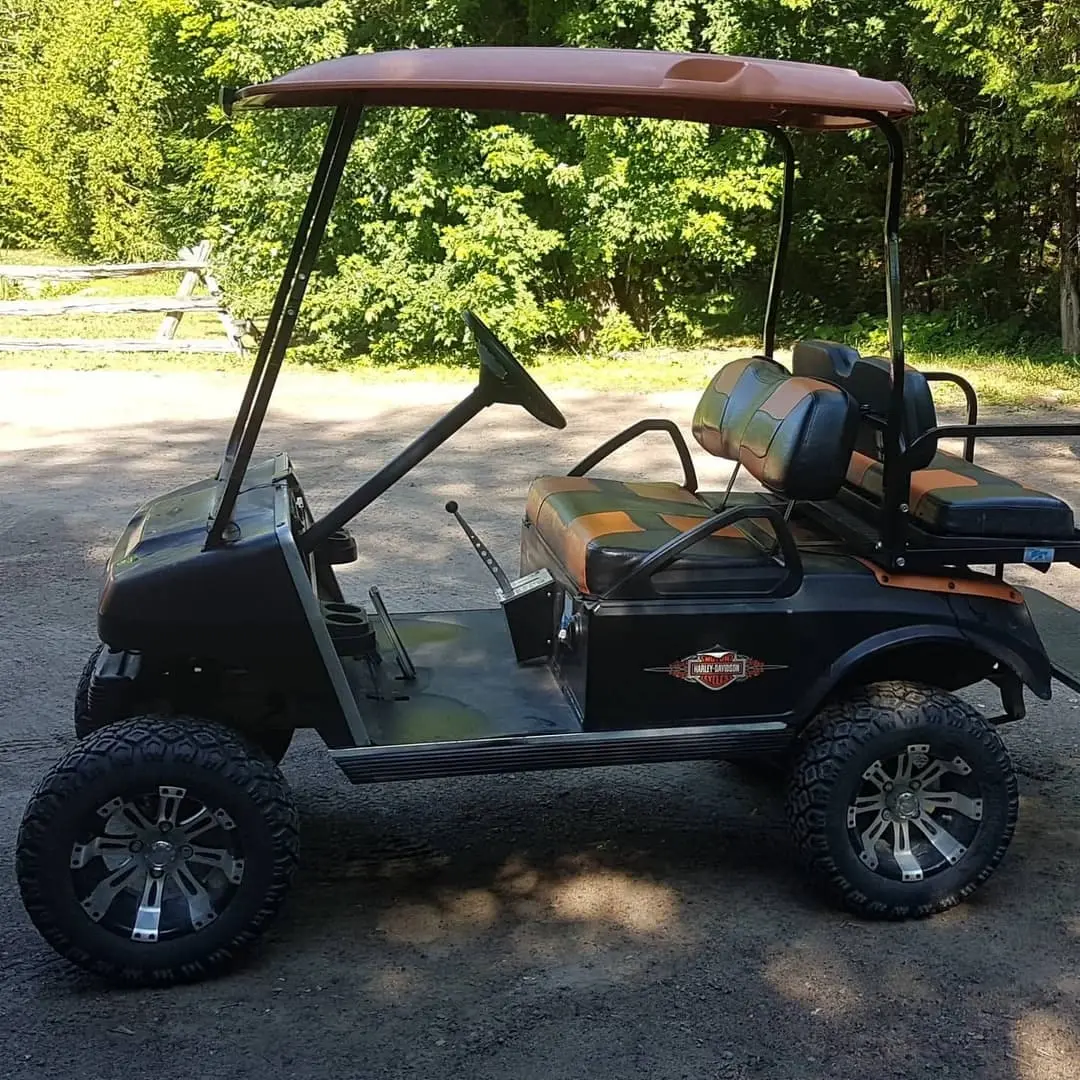 Golf carts with custom wraps