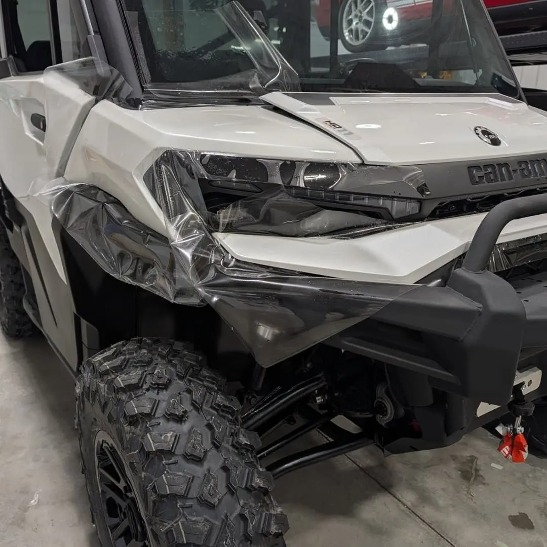 New Can-Am side-by-side covered in clear paint protection film