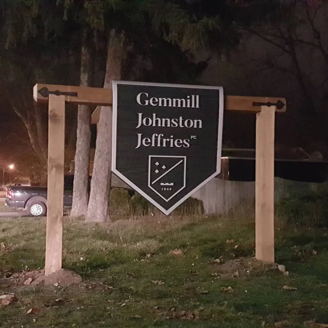 Gemmill Johnston Jeffries outdoor sign