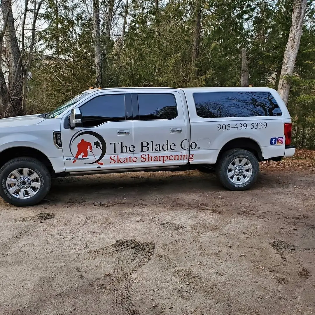 The Blade Co. vehicle lettering