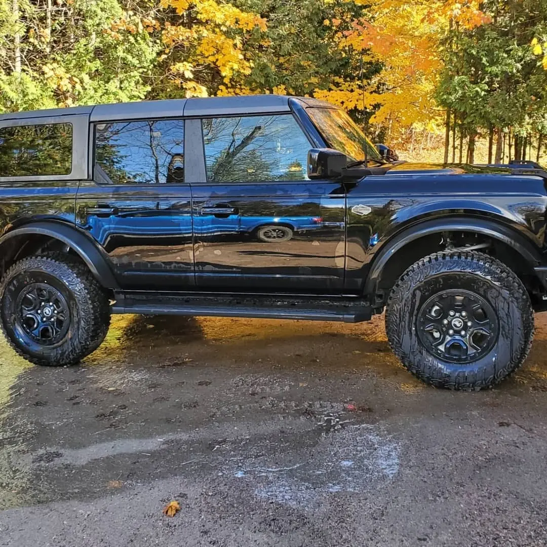 Ford Bronco with red and white livery graphics