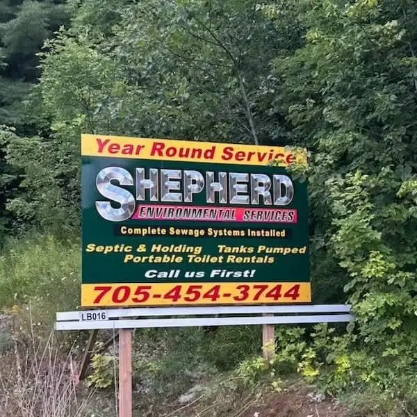 Shepherd year-round service billboard