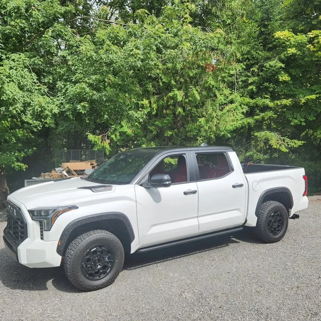 Toyota Tundra TRD Pro with a black roof wrap