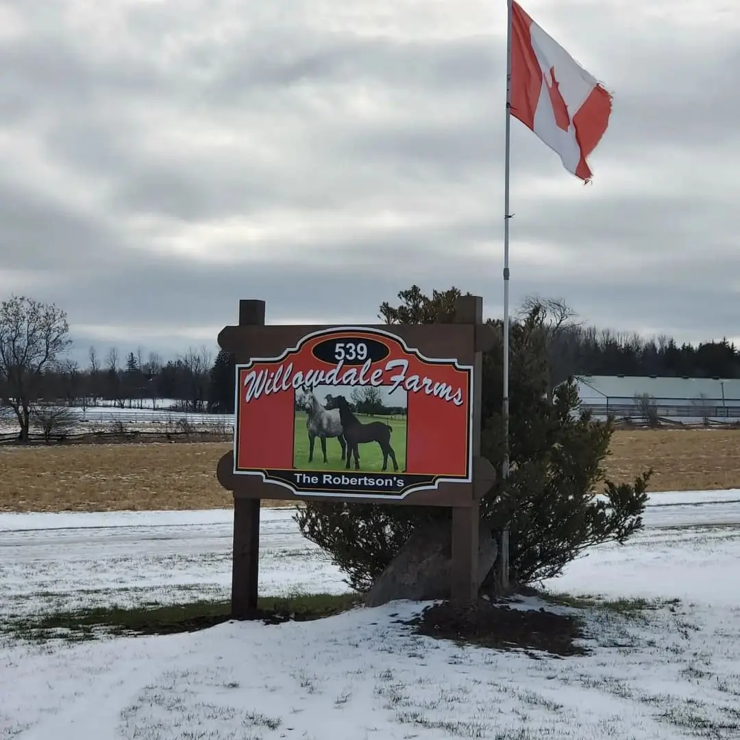 Aluminum farm sign for the Robertsons