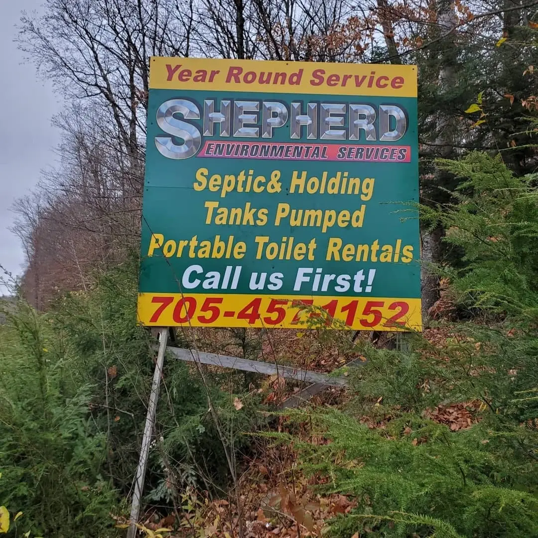 Shepherd septic service billboard