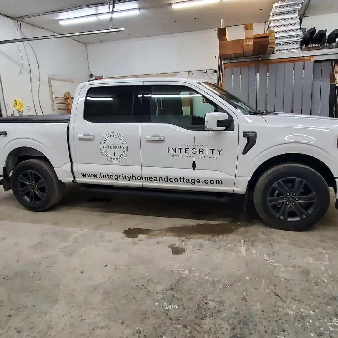 Pickup with Integrity lettering