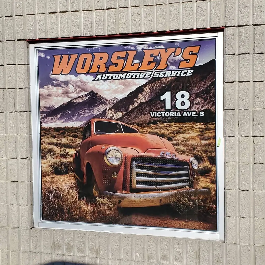 Worsley's printed sign