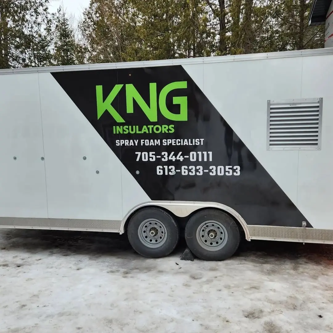 Enclosed trailer wrapped for KNG Insulators