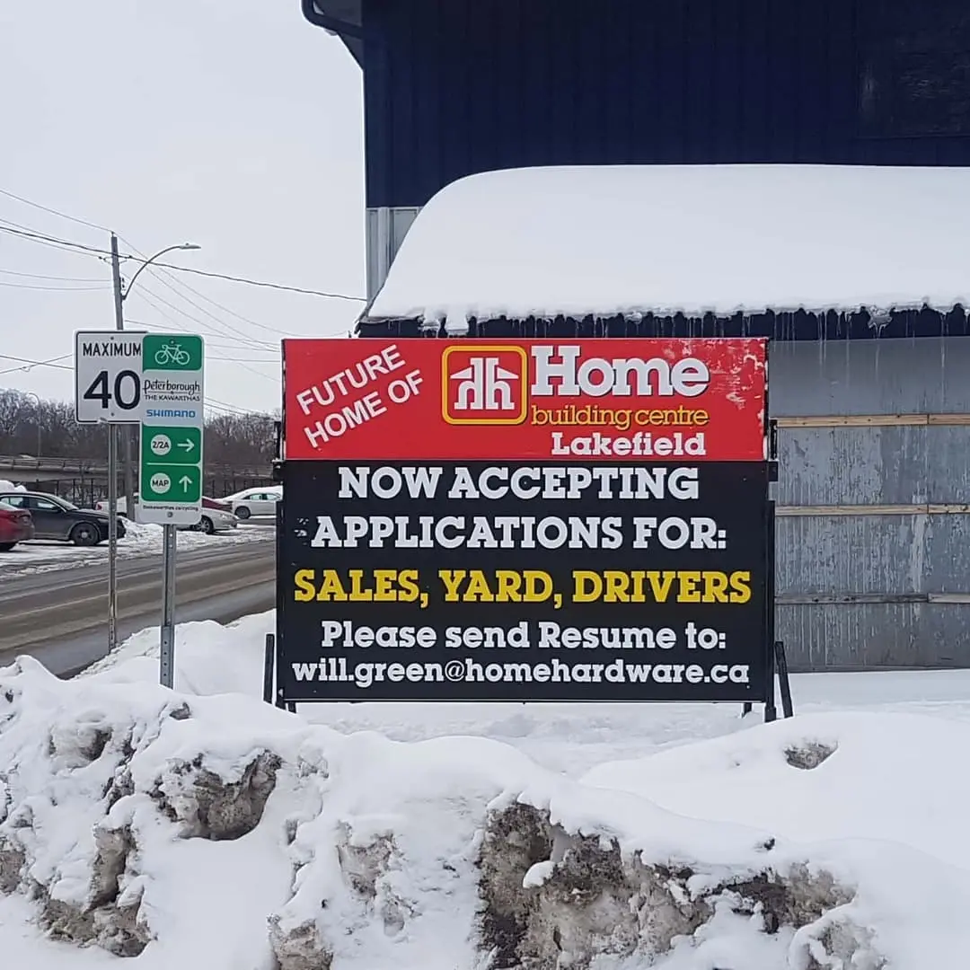 Home Hardware road sign